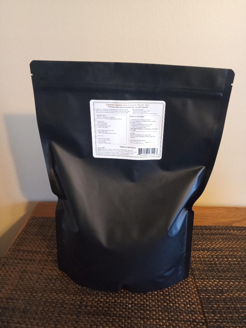 Sweet Oasis ice cream base mix back