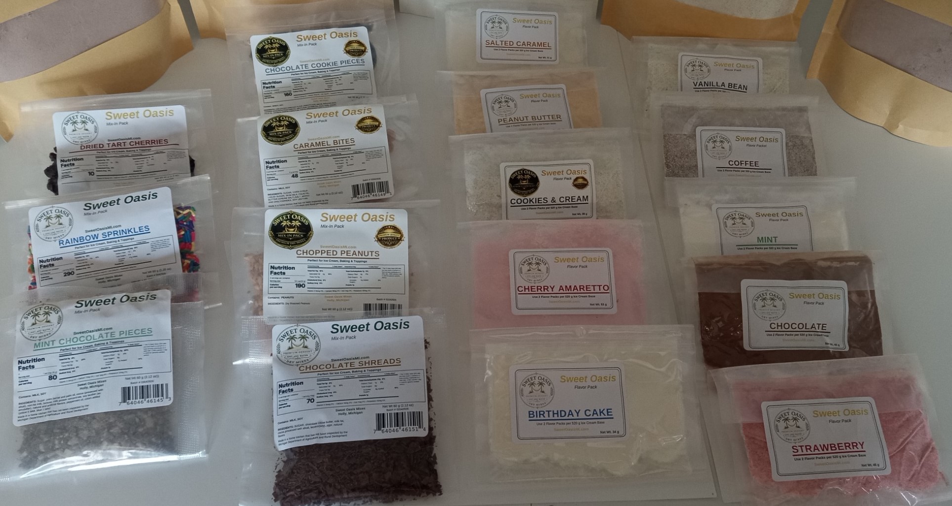 Sweet Oasis Flavor Packs and Add-Ins