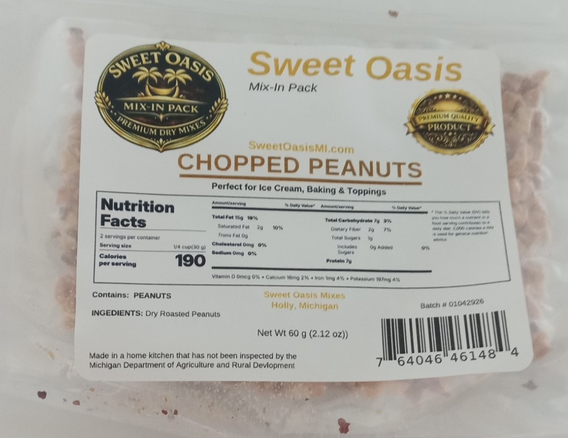Sweet Oasis Chopped Peanuts Add-In Pack