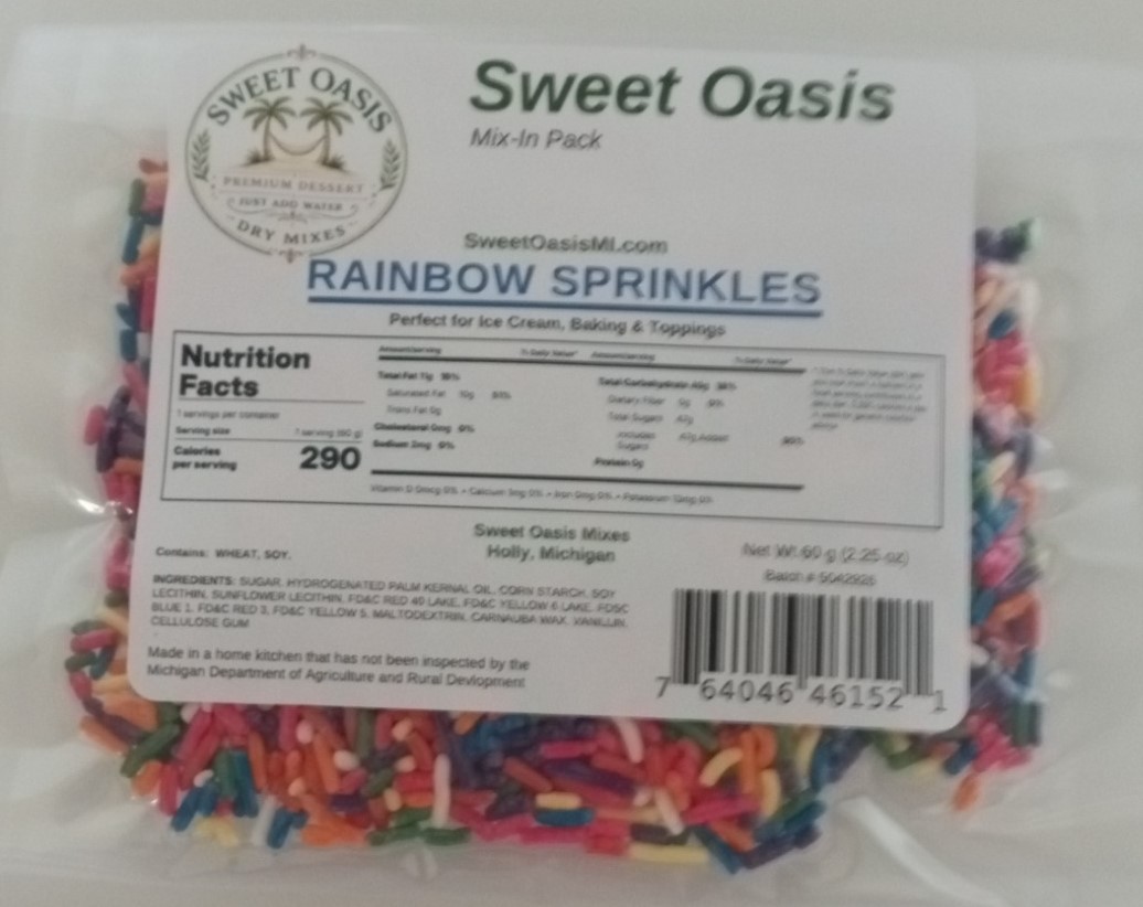 Sweet Oasis Rainbow Sprinkles Add-In Pack