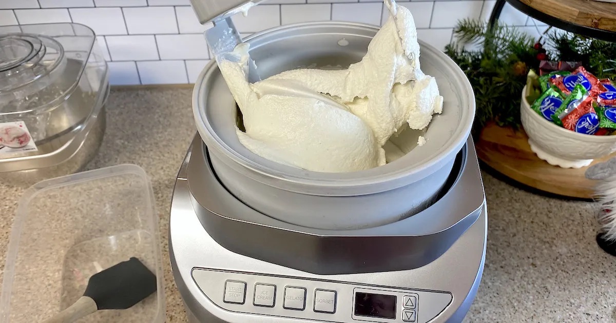 Churn homemade ice cream